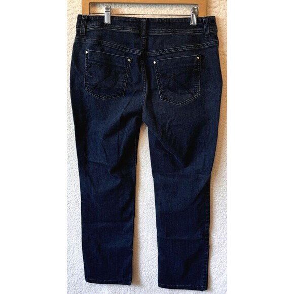 Chicos Womens Platinum Jeans Size .5 Tall 6  Blue Mid Rise Tapered Classic Denim - Picture 4 of 12